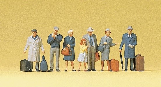 Pedestrians -- At The Platform pkg(6), HO, Preiser Kg 10513