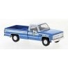 1981 GMC Sierra Grande C10 Pickup Truck - Assembled -- New York Police Department (blue, whi, HO, Brekina Automodelle 19654