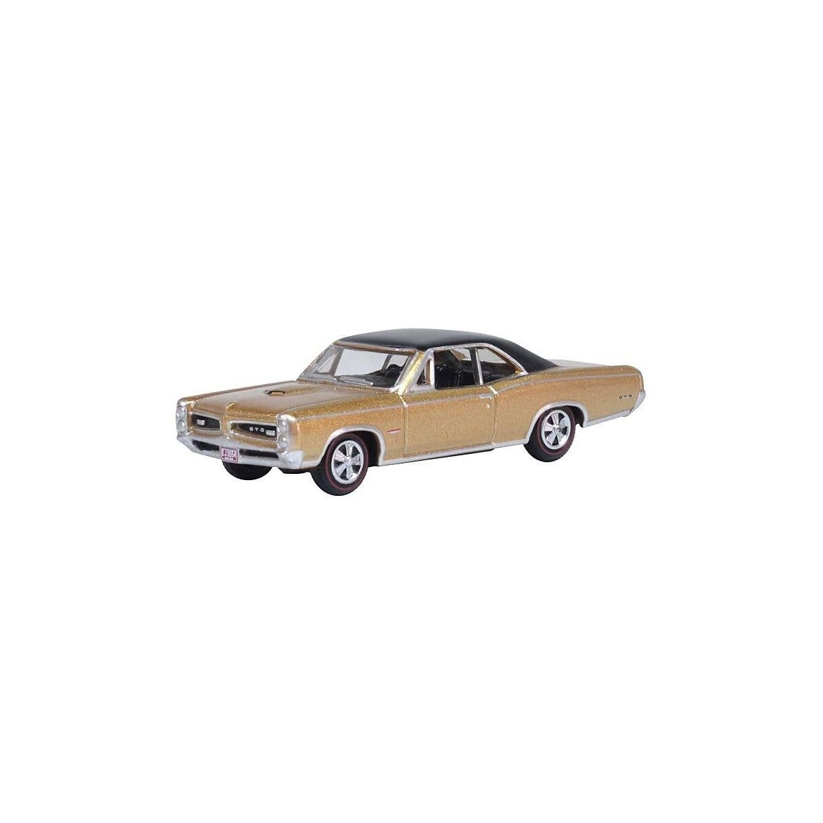 1966 Pontiac GTO - Assembled -- Martinique Bronze, Black, HO, Oxford Diecast 87PG66003