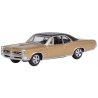 1966 Pontiac GTO - Assembled -- Martinique Bronze, Black, HO, Oxford Diecast 87PG66003