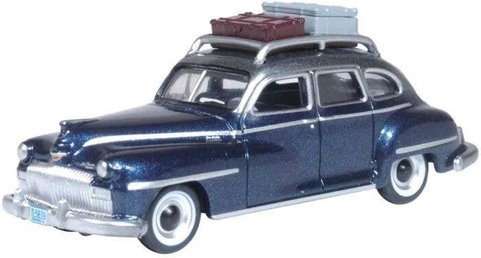 1946-1948 Desoto Suburban Sedan - Assembled -- Butterfly Blue, Crystal Gray, HO, Oxford Diecast 87DS46004