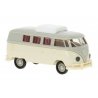 1960 Volkswagen T1b Passenger Van with Camper Roof Hatch - Assembled -- Cream, Beige, HO, Brekina Automodelle 31632