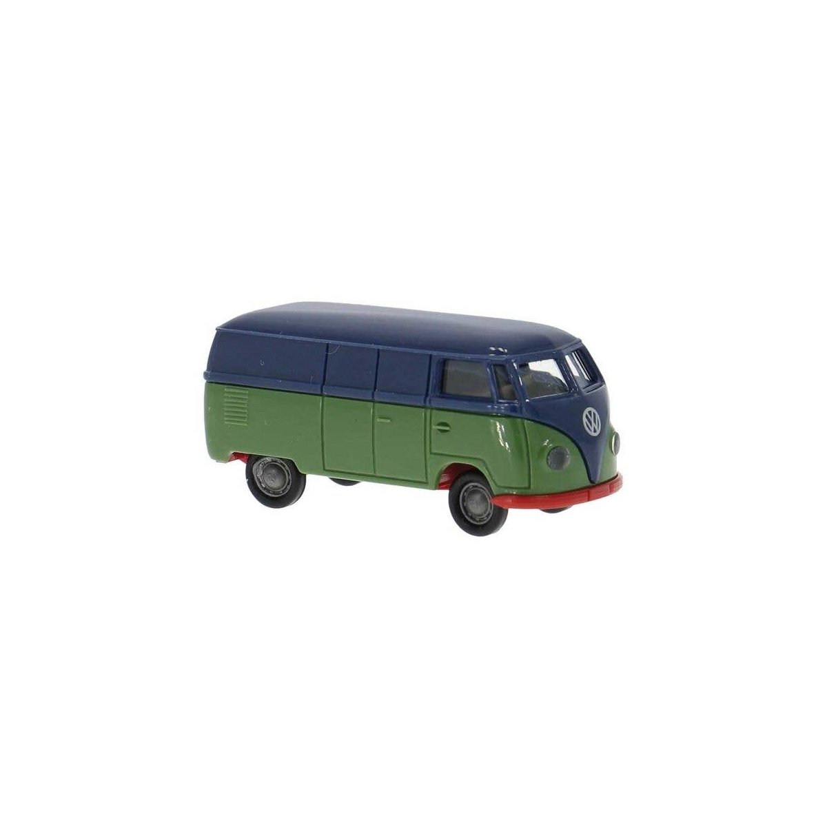1950-1954 Volkswagen T1a Kasten Cargo Van - Assembled -- Economy (blue, green), HO, Brekina Automodelle 32075
