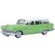 1954 Buick Century Estate Station Wagon - Assembled -- Willow Green, White, HO, Oxford Diecast 87BCE54003