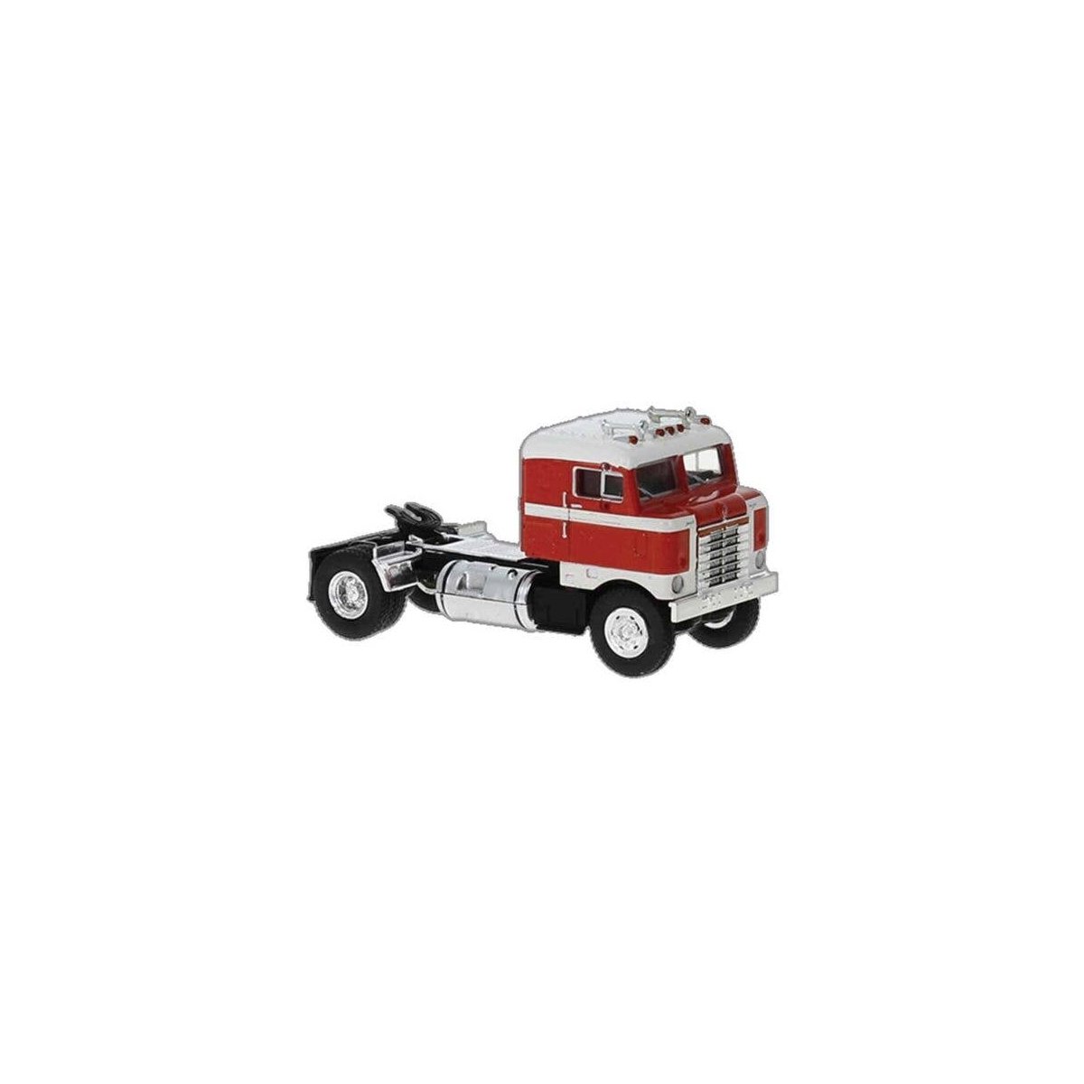 1950 Kenworth Bullnose Tractor Only - Assembled -- Red, White, HO, Brekina Automodelle 85956