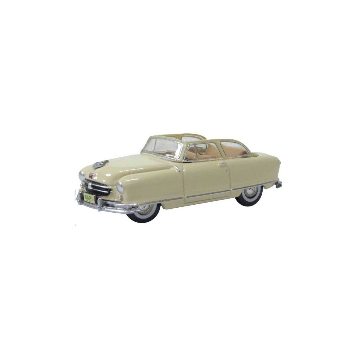 1950 Nash Rambler Custom Landau Convertible - Assembled -- Top Down (Champagne Ivory), HO, Oxford Diecast 87NR50002