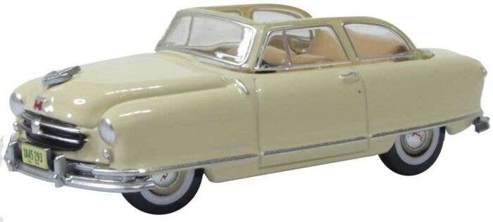 1950 Nash Rambler Custom Landau Convertible - Assembled -- Top Down (Champagne Ivory), HO, Oxford Diecast 87NR50002