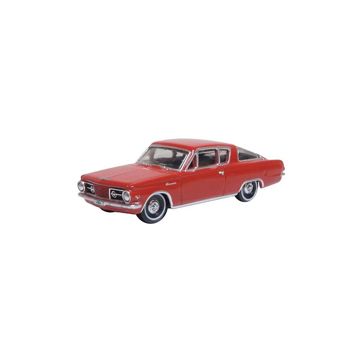 1965 Plymouth Barracuda - Assembled -- Medium Red, HO, Oxford Diecast 87PB65002