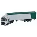 Volvo FH4 Tractor, Walking Floor Trailer - Assembled -- A.W. Jenkinson (white, green), N, Oxford Diecast NVOL4006