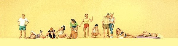 Sports & Recreation -- At The Campsite/Beach pkg(11), HO, Preiser Kg 10538