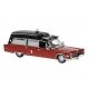 1966 Cadillac Meteor Ambulance - Assembled -- Chicago Fire Department (red, black), HO, Brekina Automodelle 19780