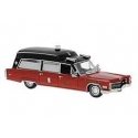 1966 Cadillac Meteor Ambulance - Assembled -- Chicago Fire Department (red, black), HO, Brekina Automodelle 19780