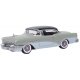 1955 Buick Century - Assembled -- Carlsbad Black, Windsor Grey, Dover White, HO, Oxford Diecast 87BC55007