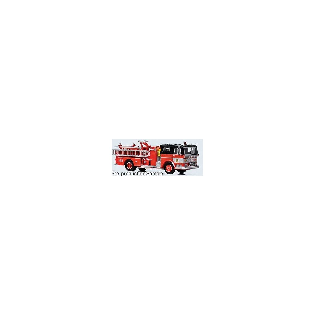 Ward LaFrance Fire Engine - Assembled -- Chicago Fire Department (red, black), HO, Iconic Replicas 870648