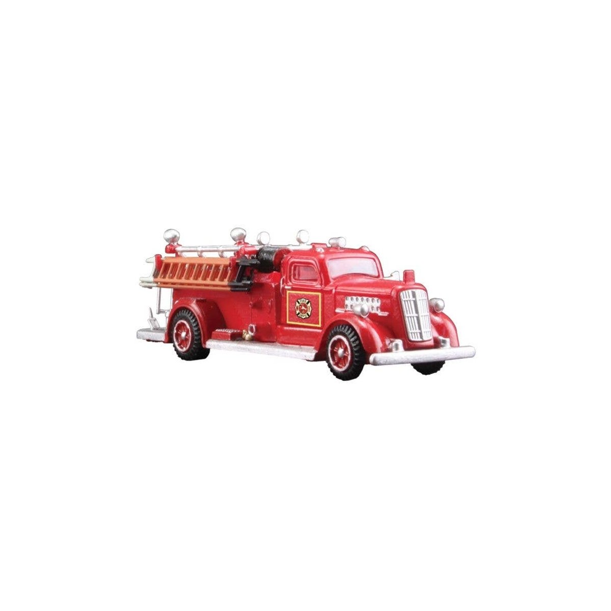 AutoScenes(R) - Assembled -- 1950s Fire Truck (red), HO, Woodland Scenics 5567