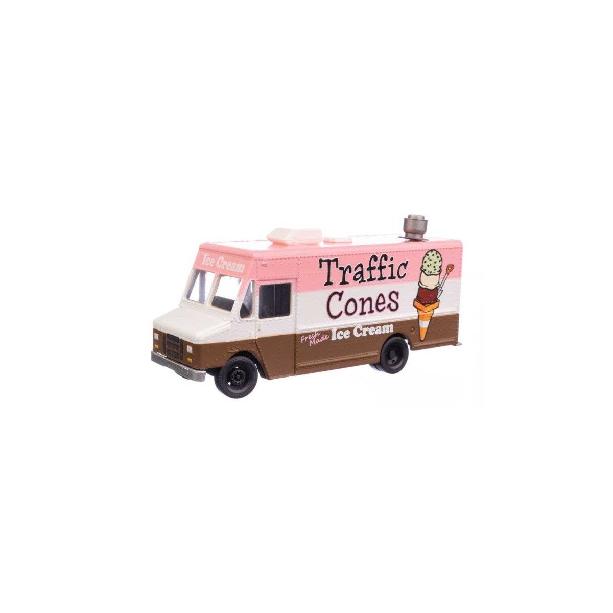 Morgan Olson(R) Route Star Van -- Traffic Cones Ice Cream Food Truck, HO, Walthers SceneMaster 12108