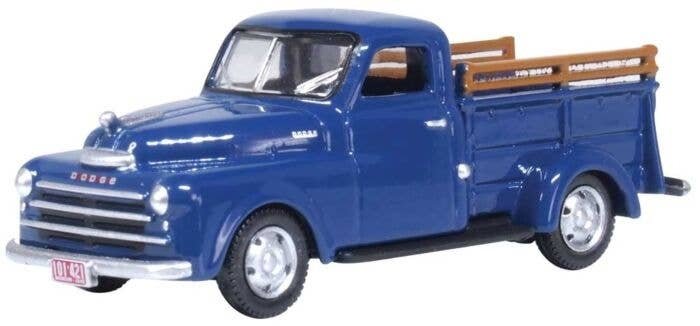 1948 Dodge B-1B Pickup Truck - Assembled -- Waterway Blue, HO, Oxford Diecast 87DP48006