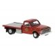 1981 GMC Sierra Grande Flatbed Truck - Assembled -- Slorette Fire Department Foam 17 (red, y, HO, Brekina Automodelle 19671
