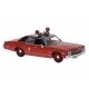 Dodge Monaco - Assembled -- Chicago Fire Department (red, black), HO, Brekina Automodelle 18157