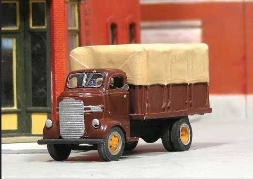 1940-1947 Dodge Cab-Over-Engine (COE) Stake Truck - Kit -- Undecorated Resin Kit, HO, Sylvan Scale Models V388
