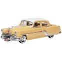 1954 Pontiac Chieftain 4-Door Sedan - Assembled -- Winter White, Maize Yellow, HO, Oxford Diecast 87PC54002