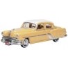 1954 Pontiac Chieftain 4-Door Sedan - Assembled -- Winter White, Maize Yellow, HO, Oxford Diecast 87PC54002