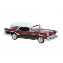 1957 Buick Century Caballero - Assembled -- Maroon, Black, White, HO, Brekina Automodelle 18178