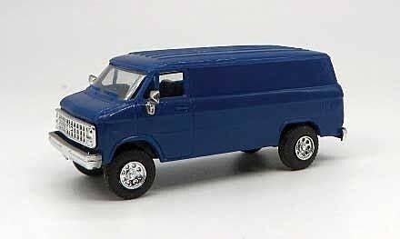 Chevrolet Vans -- Cargo Van (blue), HO, Trident Miniatures 900463