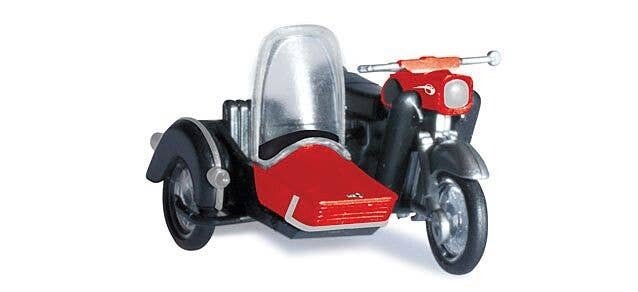 MZ 250 Motorcycle w/Side Car - Assembled -- Various Standard Colors, HO, Herpa Models 53433