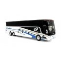 VanHool TX-45 Motorcoach Bus - Assembled -- Venture Tours (black, white, blue), HO, Iconic Replicas 870463