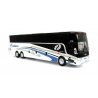 VanHool TX-45 Motorcoach Bus - Assembled -- Venture Tours (black, white, blue), HO, Iconic Replicas 870463