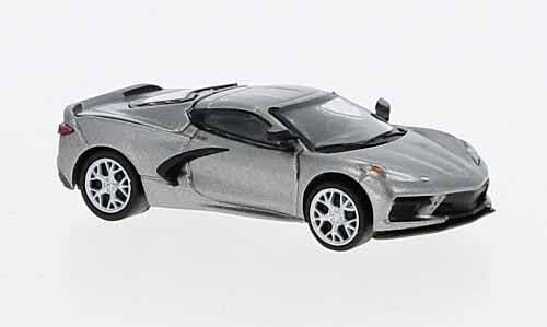2020 Chevrolet Corvette (C8) Stingray - Assembled -- Metallic Silver, Black, HO, Brekina Automodelle PCX870674