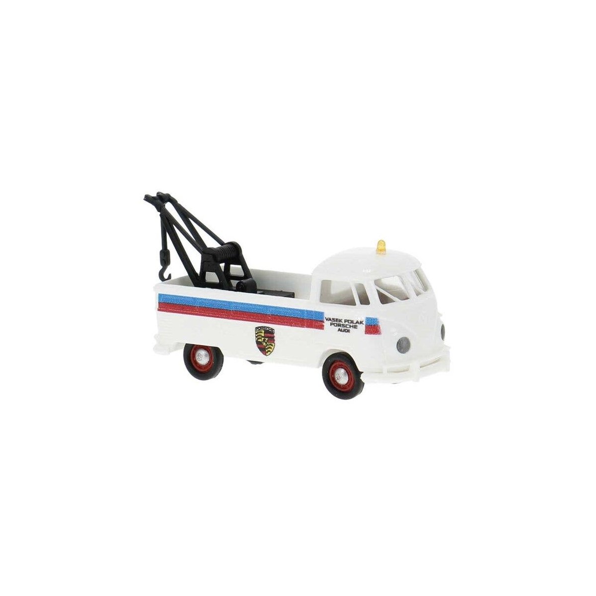1960-1963 Volkswagen Pritsche T1b Standard-Cab Tow Truck - Assembled -- Vasek Polak (white, , HO, Brekina Automodelle 32987