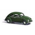1955 Volkswagen Beetle with Canvas Roof - Assembled -- Green, HO, Busch Gmbh & Co Kg 52990