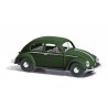 1955 Volkswagen Beetle with Canvas Roof - Assembled -- Green, HO, Busch Gmbh & Co Kg 52990
