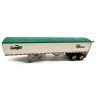 39′ Covered Grain Trailer - Assembled -- SunGlo (white, green), HO, HO Logistics Replicas 463