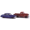 1950 Chevrolet Pickup & 1950 Buick Set -- Red Truck & Blue Car, N, Busch Gmbh & Co Kg 8320