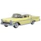 1958 Chevrolet Impala Sport Coupe - Assembled -- Colonial Cream, Snowcrest White, HO, Oxford Diecast 87CIS58002