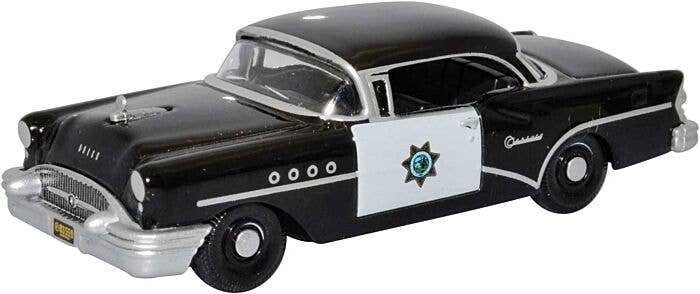 1955 Buick Century - Assembled -- California Highway Patrol, HO, Oxford Diecast 87BC55003