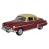 1950 Oldsmobile Rocket 88 - Assembled -- Red, Cream, HO, Oxford Diecast 87OR50001
