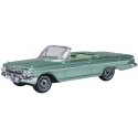 1961 Chevy Impala Convertible - Assembled -- Top Down (Arbor Green), HO, Oxford Diecast 87CI61007