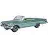 1961 Chevy Impala Convertible - Assembled -- Top Down (Arbor Green), HO, Oxford Diecast 87CI61007