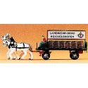 Horse-Drawn Wagon -- Brewery Beer Wagon, N, Preiser Kg 79478