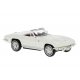 Chevrolet Corvette C2 Convertible - Assembled -- Top Down (white), HO, Brekina Automodelle 18031