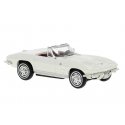 Chevrolet Corvette C2 Convertible - Assembled -- Top Down (white), HO, Brekina Automodelle 18031