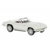 Chevrolet Corvette C2 Convertible - Assembled -- Top Down (white), HO, Brekina Automodelle 18031