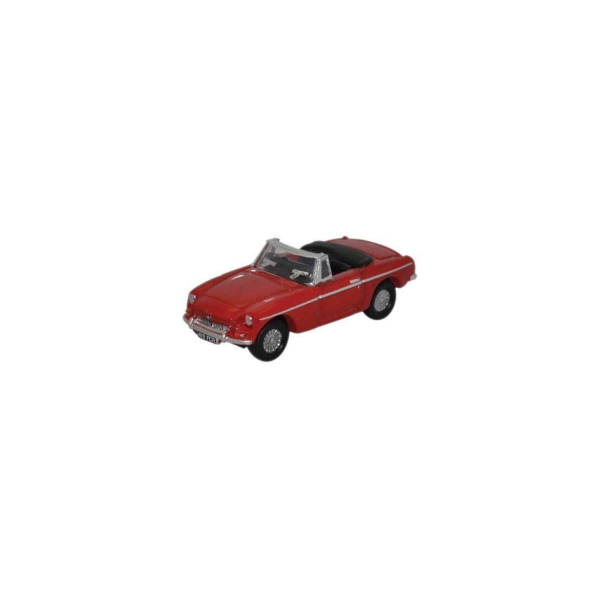 1962 MG MGB - Assembled -- Tartan Red, N, Oxford Diecast NMGB001