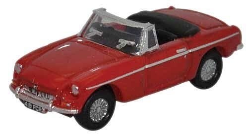 1962 MG MGB - Assembled -- Tartan Red, N, Oxford Diecast NMGB001