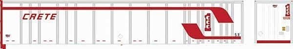 53′ Platewall Highway Trailer - Assembled -- Crete 10177 (white, red), HO, Bowser Manufacturing Co. 43288