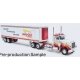 Peterbilt 359 Tractor with Van Trailer - Assembled -- In-N-Out Burger (white, red, yellow), 1/43, Iconic Replicas 430640